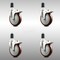 Service Caster 5 Inch 316SS Maroon Poly Swivel 1-1/2 Inch Expanding Stem Caster Set Lock Brake SCC-SS316TTLEX20S514-PPUB-MRN-112-4 - alternate 1